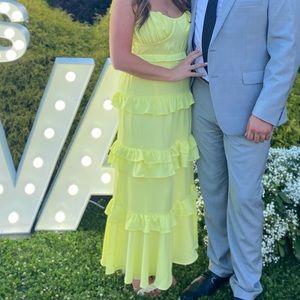 VICI long ruffled dress with tie straps